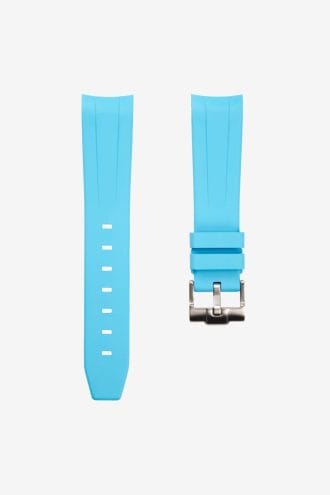 Blue FKM rubber strap for Rolex.