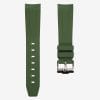 Green FKM rubber strap for Rolex.