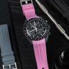 Pink Grand Prix Curved Rubber Strap