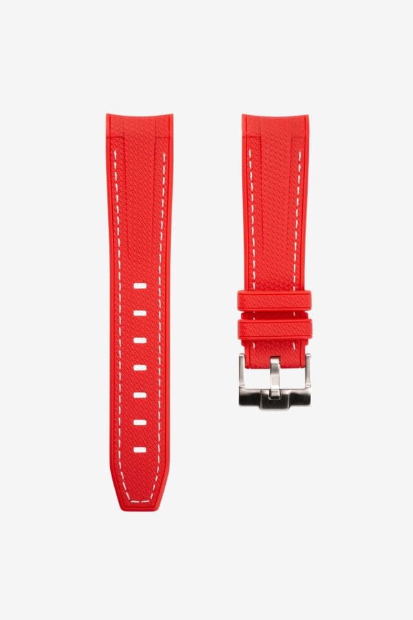 Rubber strap for Omega X Moonswatch - Monaco - Red