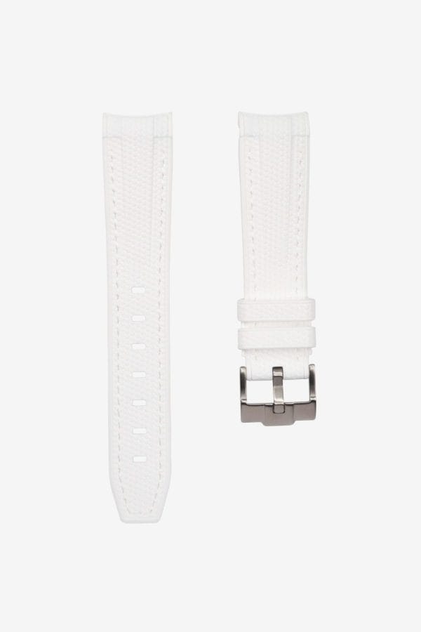 Rubber strap for Omega X Moonswatch - Monaco - White