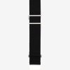 Black nylon parachute watch strap