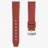 Burgundy rubber strap for swatch x omega moonswatch