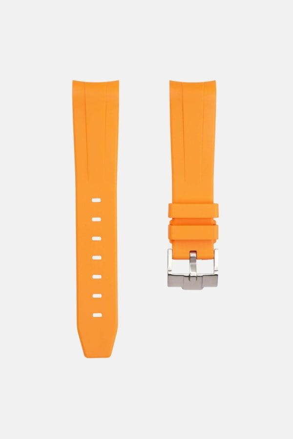 Orange rubber strap for swatch x omega moonswatch