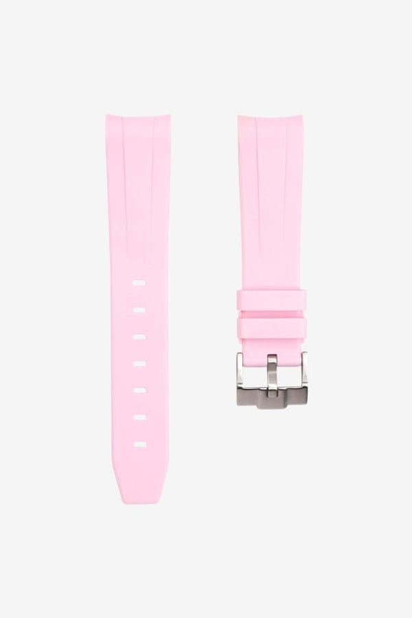 Pink rubber strap for swatch x omega moonswatch