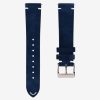 Navy suede watch strap