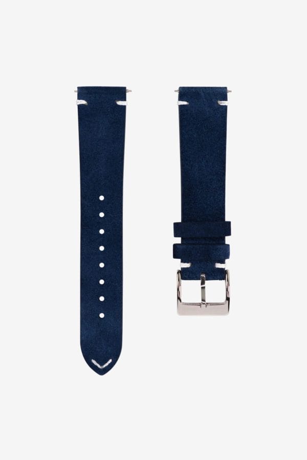 Navy suede watch strap