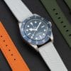 Tudor Black Bay Blue - White Straight End Rubber Watch Strap