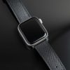apple watch band - black - leather strap - watch strap - epsom leather