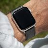 apple watch band - black - leather strap - watch strap - epsom leather