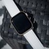 apple watch band - white - leather strap - watch strap - epsom leather