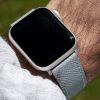 apple watch band - grey - leather strap - watch strap - epsom leather
